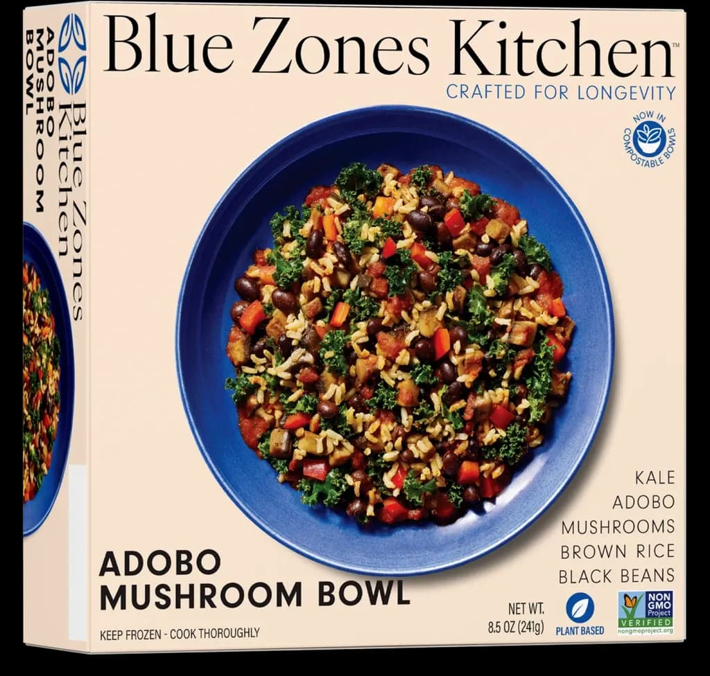 Blue Zones Kitchen Adobo Mushroom Bowl