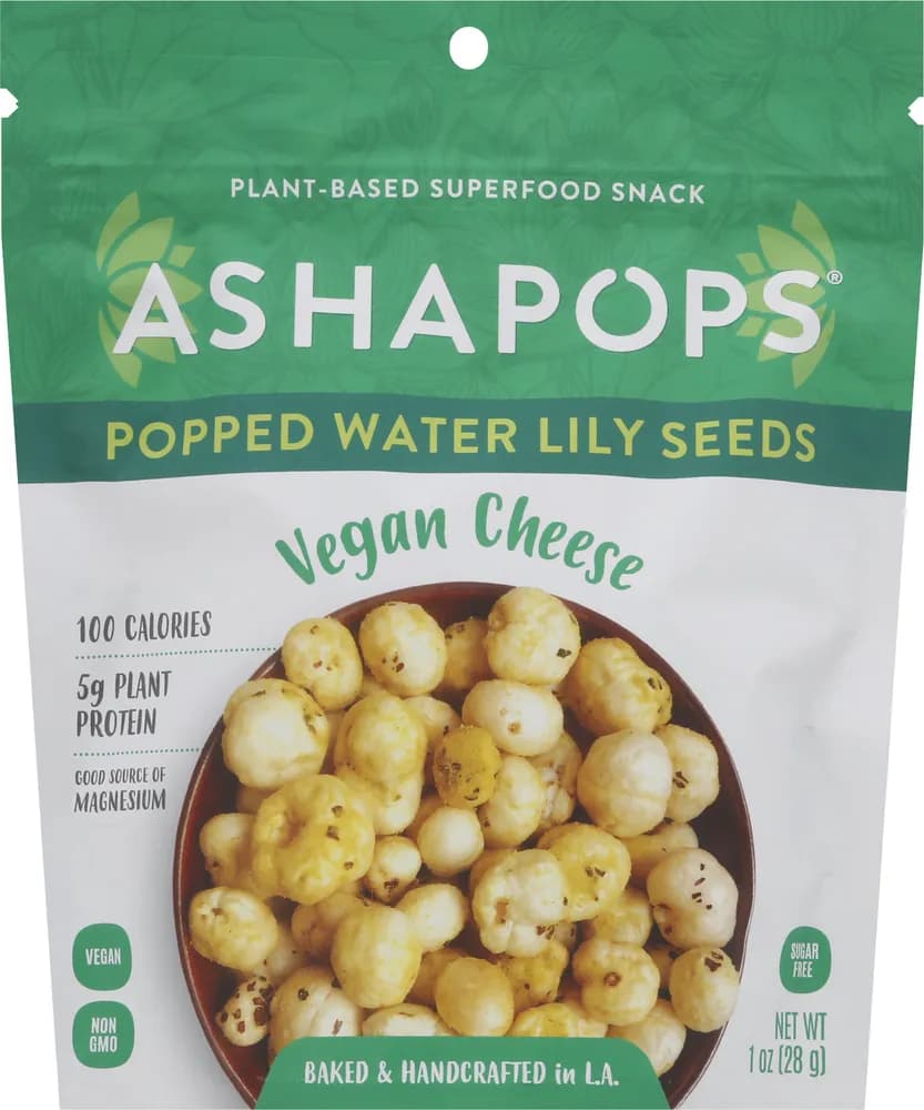 Ashapops Popped Water Lily Seeds, Vegan Cheese