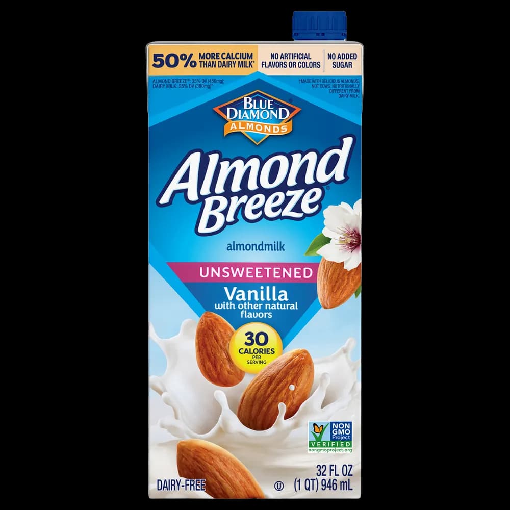 Blue Diamond Almond Breeze Dairy-Free Unsweetened Vanilla Almondmilk