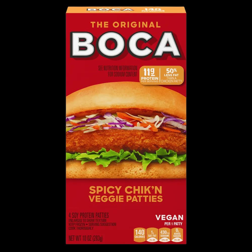 Boca Veggie Patties, Spicy Chik'
