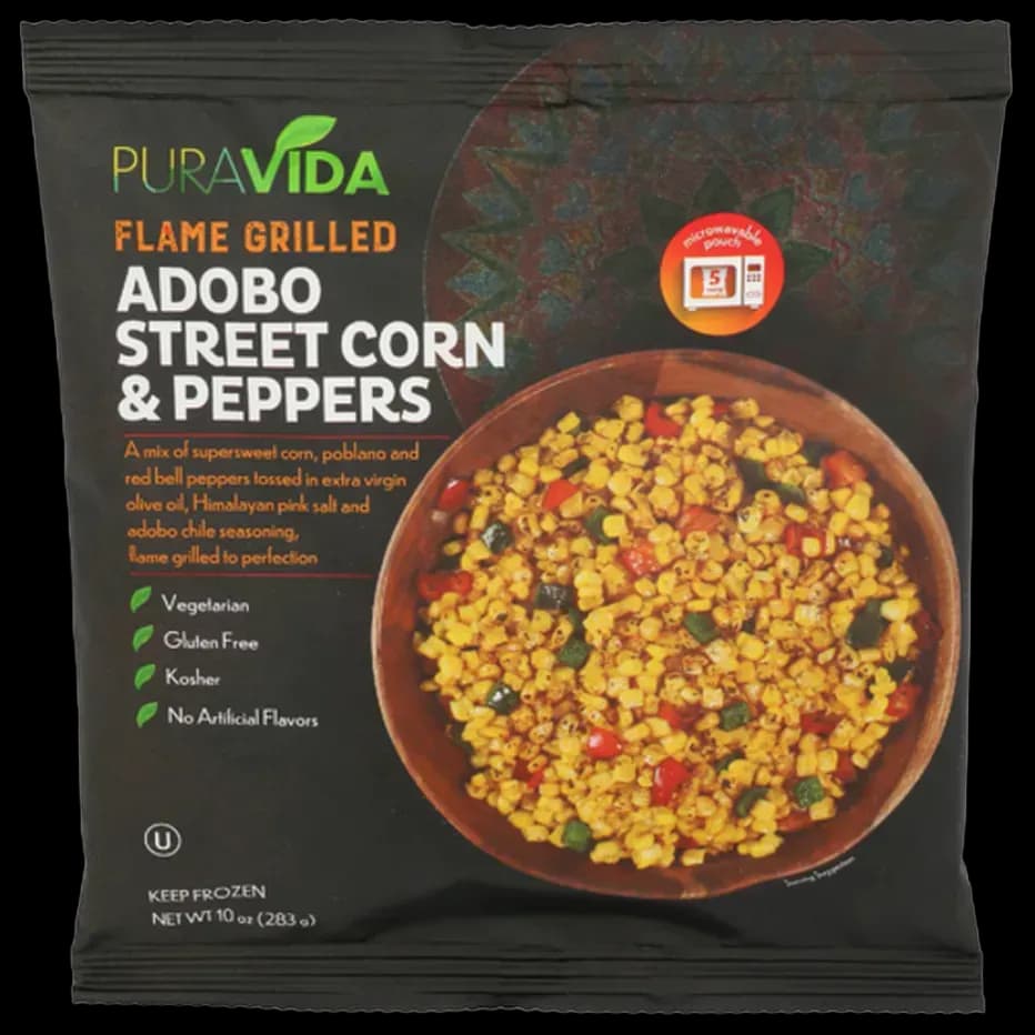 PuraVida Foods Flame Grilled Adobo Street Corn And Peppers