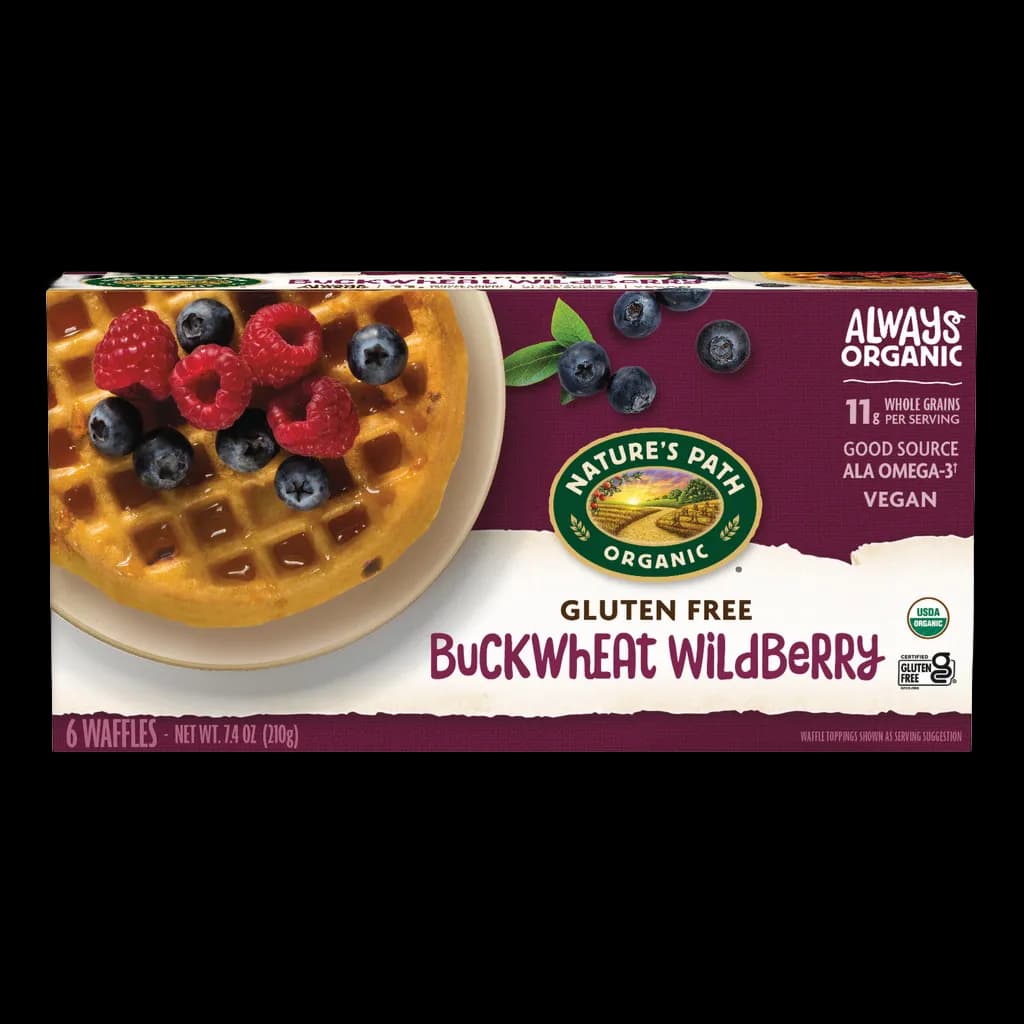 Nature's Path Organic Waffles, Gluten Free, Buckwheat Wildberry