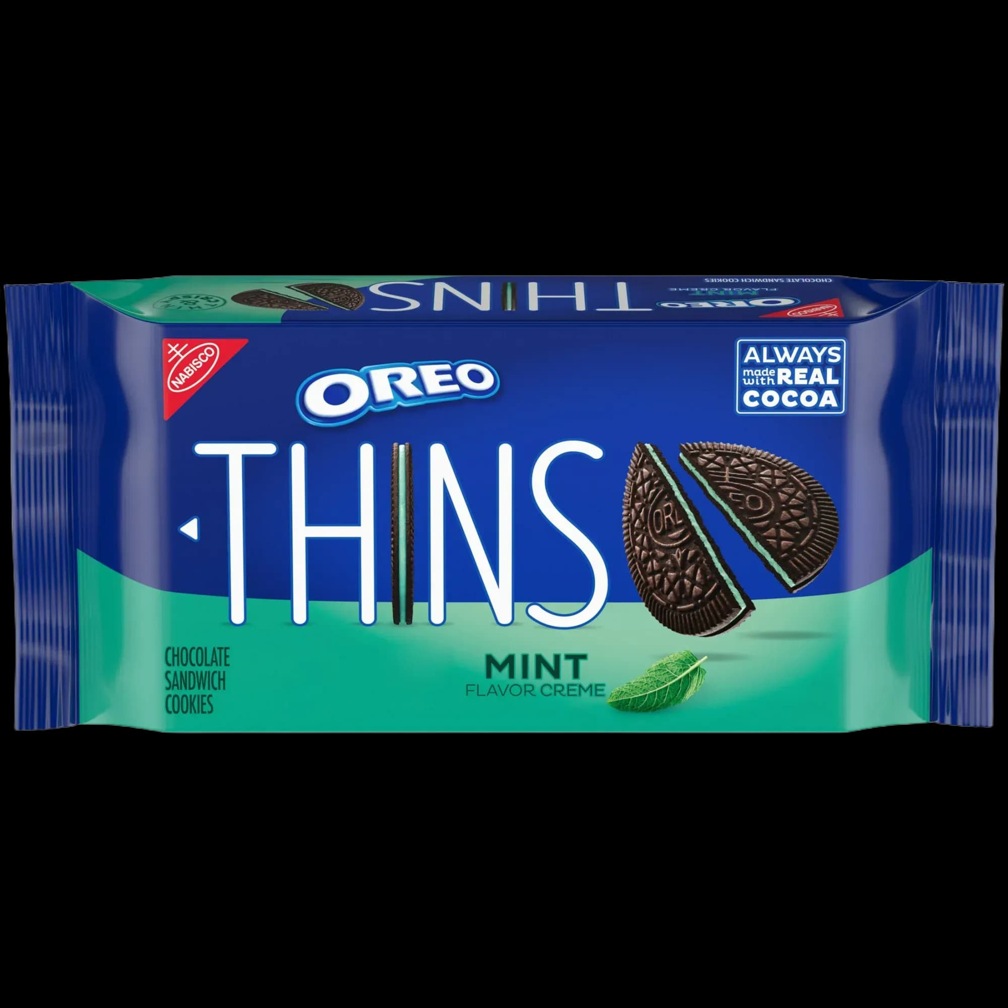 OREO Thins Mint Crème Chocolate Sandwich Cookies