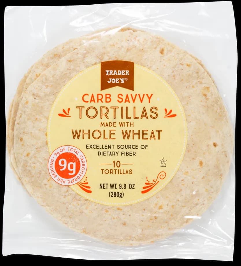 Trader Joe’s Carb Savvy Tortillas made with Whole Wheat