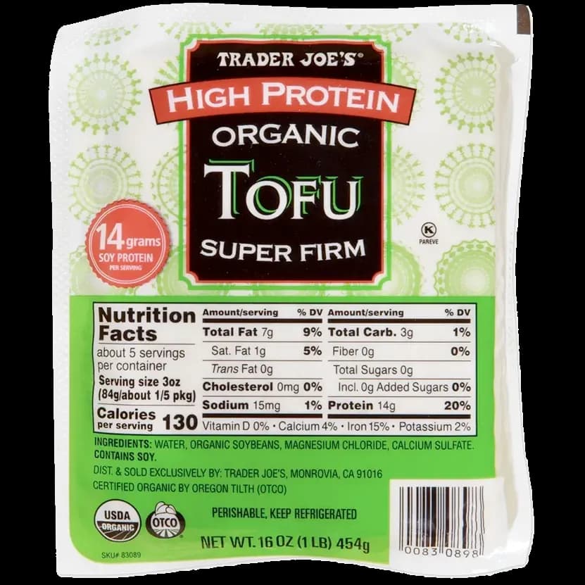 Trader Joe's High Protein Organic Tofu – Super Firm